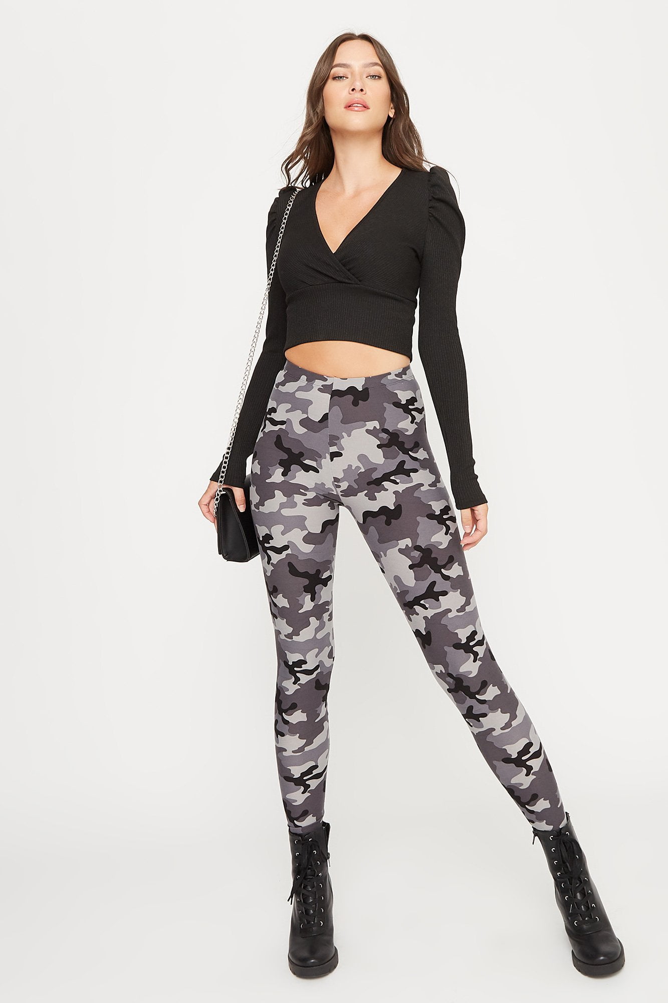 Yogalicious - Women's Lux Camo Side Pocket Ankle Legging With Supportive  Waistband : Target