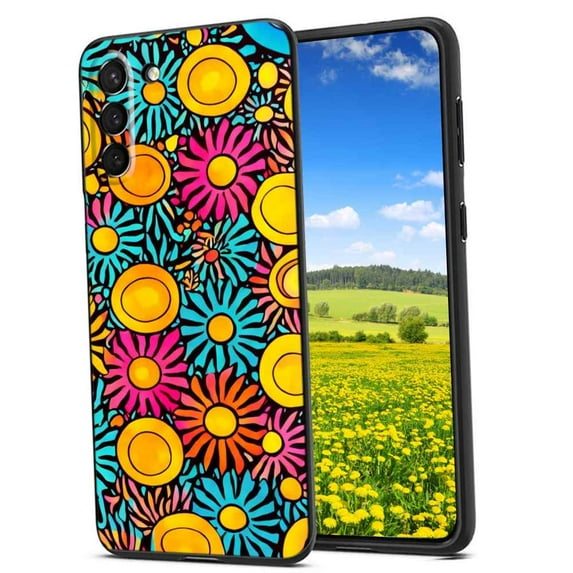 Compatible with Samsung Galaxy S21 Phone Case, Abstract-Psychedelia-Hippie-27 Case Silicone Protective for Teen Girl Boy Case for Samsung Galaxy S21