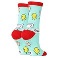 thumbnail image 2 of Oooh Yeah Womens Funny Crew Socks, Me First, Crazy Fashion Colorful Socks, 2 of 4