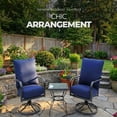 thumbnail image 4 of Four Seasons Courtyard Brookfield 3 Piece Deep Seating Patio Chat Set, Navy, 4 of 5