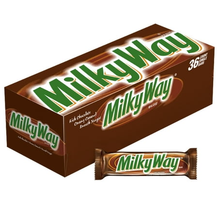 - Milky Way Milk Chocolate, Singles Size Candy Bars, 1.84 Oz 36 Ct