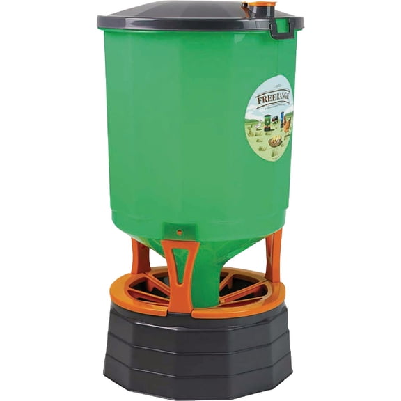 Stromberg's Poultry Feeder Silo - 65 Lb, Translucent, Easy Clean, 6 In Stand, Rust Resistant — Residential Use, Standard Application