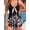 5479, variant on 2026 Summer New Women's Zebra Print Tankini Swimsuit Front Tie Cutout Flowy Ruffle Swim Dress Boyshort Two Piece Bathing Suit