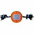 thumbnail image 2 of Pets First NCAA North Carolina Tar Heels Basketball Rope Toy for Dogs & Cats. Tough Nylon, Sporty Basketball Design, Heavy-Duty Ropes with Inner Squeaker, 2 of 2