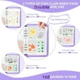 thumbnail image 3 of Artrylin Sticker Organizer Binder Sticker Storage Display Book Reusable Sticker Book Collecting Album Sticker Keeper Holder Organizer with 80 Pockets and Zipper Closure, Sticker Not Included (Purple), 3 of 6