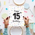 thumbnail image 2 of Koyal Wholesale Jumbo Happy Birthday Card with Envelope, Happy 15th Birthday Card, Daughter, Granddaughter, 1-Pk, 2 of 5