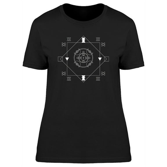 Sacred Alchemy Geometry Graphic T-Shirt Women -Image by Shutterstock, Female Medium