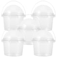 thumbnail image 2 of HLONK 5 Clear Plastic Buckets with Dome Lids 500ml, 2 of 11