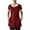 Wine, variant on Hvyesh Scrubs Tops for Women Slim Fit Short Sleeve V Neck Tunic Tops Button Downs Nursing Working Uniform T-Shirts Casual Top
