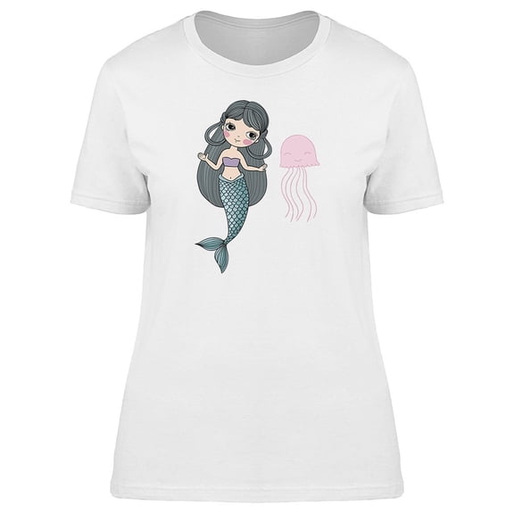 Little Mermaid And Jellyfish Tee Women's -Image by Shutterstock