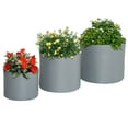 thumbnail image 1 of Outsunny Ensemble de 3 Pots de Fleurs, Pots de Fleurs avec Trous de Drainage, 1 of 9