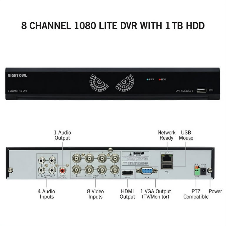 night owl 4 channel 720p hd video security system