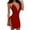 Red, variant on Women's Fashion Mini Dress with Deep V-Neck Backless Design and High Slit for Party Club Evening Wear