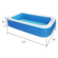 thumbnail image 2 of SALE CLEARANCE 120" x 72" x 22" Inflatable Swimming Pool - Wall Thickness 0.3mm Blue, 2 of 9
