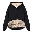 thumbnail image 1 of Sudadera con capucha y forro polar Sherpa para mujer, informal, cálida, de invierno, 1 of 5