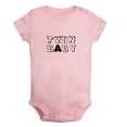 thumbnail image 5 of iDzn Pack of 2, Twin Baby A & Twin Baby B Funny Rompers For Babies, Newborn Baby Unisex Bodysuits, Infant Jumpsuits, Toddler 0-24 Months Kids One-Piece Oufits, 5 of 5