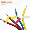 thumbnail image 2 of 12 Sheets Tear-Resistant P-Shaped Cable Labels for Wire Organization Labels for Industrial Use Wire Labels Cable Labels Adhesive Cable Tags Stickers, 2 of 6