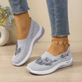 thumbnail image 2 of YLYL Womens Embroidered Knit Sneakers Thick Sole No Slip Arch Support Breathable Lightweight Walking Shoes, 2 of 9