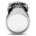 thumbnail image 3 of Rings for Men Silver Stainless Steel TK465 with AAA Grade Cubic Zirconia in Clear, 3 of 4