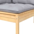 thumbnail image 5 of vidaXL 3 Piece Garden Lounge Set with Grey Cushions Solid Wood Pine, 5 of 5
