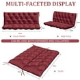 thumbnail image 6 of YLLN  Porch Swing Cushions ,Waterproof Swing Cushions Replacement with Backrest（Burgundy 60"）, 6 of 7