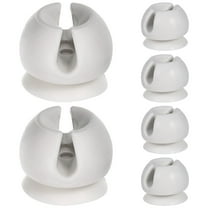 GAXIRE Plastic Toothbrush Holder with Cup Mount for Kitchen and Bathroom, 6 Pieces Household Organizer