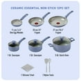 thumbnail image 2 of T-fal Ceramic Essential, 12 Piece Cookware Set, Blue, 2 of 14