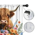 thumbnail image 4 of Blackout Kids Curtains,Highland Cow with Flowers Childrens Insulated Curtains Set Of 2,Bedroom Essentials,Toddler Room Decor 52x63in(132x160cm), 4 of 4