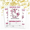 thumbnail image 2 of Darling Souvenir White Birthday Invitation Card Printable Fill or Write In Blank Invites Party Supplies Pack Of 28 5 x 7 Inches, 2 of 5