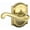 Bright Brass, variant on Schlage F170 Flair With Camelot Rose Left Hand Half Dummy Bright Brass Finish