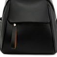 thumbnail image 2 of Women Backpack Large Capacity Fashion PU Leather Student Backpack (L Pink), 2 of 6