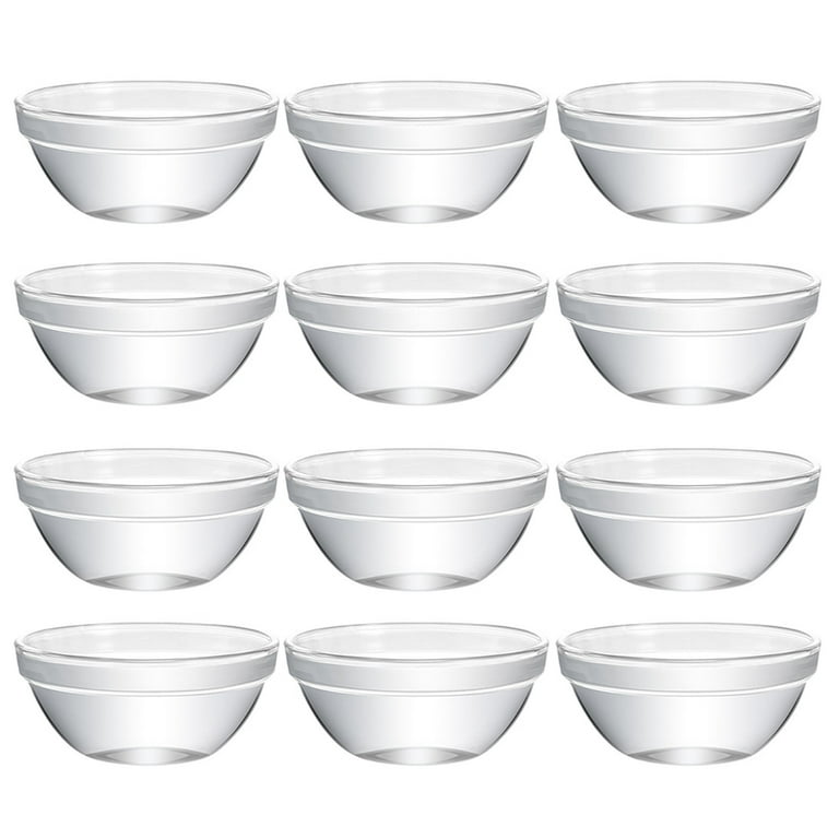  WERTIOO 4 Inch Small Glass Bowls 12 PCS, Mini Food Prep Bowl  Tiny Glass Ramekins for Kitchen Dessert, Dips, and Candy Dishes or Nut Bowls:  Home & Kitchen