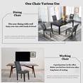 thumbnail image 6 of JESONVID Set of 6 Parsons Dining Chairs PU Leather Living Room Chair Upholstered Modern Kitchen Armless Side Chair with Solid Wood Legs Nail-Head Trim Surrounding-Grey, 6 of 7
