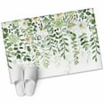 thumbnail image 6 of Sage Green Eucalyptus Leaves Bathroom Rug Washable 2x3 Entryway Rug Non Slip Summer Weeping Floral Botanical Front Door Mat Low Pile Indoor Doormat Throw Floor Carpet for Kitchen Bedroom Entrance, 6 of 8