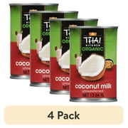 (4 pack) Thai Kitchen Gluten Free Organic Unsweetened Coconut Milk, 13.66 fl oz Can