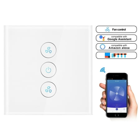 Eu Bu Wifi Smart Ceiling Fan Switch App Remote Timer And Sd Control Compatible With Alexa Google Home No Hub Required Canada Eu Bu Wifi Smart Ceiling Fan Switch App, Smart Ceiling Fan Control