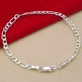 thumbnail image 5 of QQTDFG 925 Sterling Silver 4mm Chain Set Bracelet & Necklace Jewelry For Men And Women-40CM & 20CM, 5 of 8