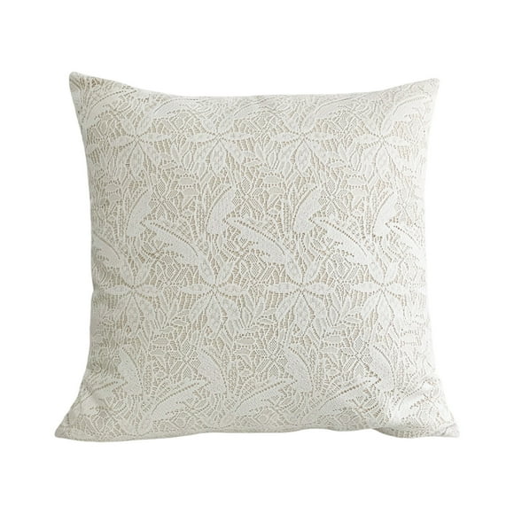 French Lace Pillow Cotton Linen Floral Sofa Cushion Set Classic Elegant Embroidery Cushions for Sofa