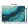 thumbnail image 5 of Teal Marble Gold Wave Pattern Summer Placemats Table Placemats Set Of 6-Linen Kitchen Washable Placemats Table Mats 11.8"x17.7" Non-Slip Heat Resistant, 5 of 5