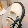 thumbnail image 4 of hengsof Teen Girls School Shoes Solid Black Patent Leather Slip On Flats with Buckle Classic Comfortable Dress Shoes Cute Soft Sole Shoes, 4 of 8