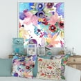 thumbnail image 2 of Designart 'Wildflowers and Vibrant Wild Spring Leaves VIII' Modern Framed Canvas Wall Art Print, 2 of 5