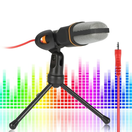 PC Microphone, EEEkit Portable Condenser Microphone 3.5mm Plug & Play with Tripod Stand Home Studio Recording Microphone for Computer, Smartphone, iPad, Podcasting Karaoke, YouTube, Skype, (Best Ipad To Play Games)