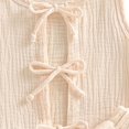 thumbnail image 4 of hengsof Baby Girl Cotton 2 Piece Set for 6 Months to 4 Years Sleeveless Round Neck Sweet Tie Detail Bow Top Shorts Outfit Soft Comfy Play Clothes, 4 of 6