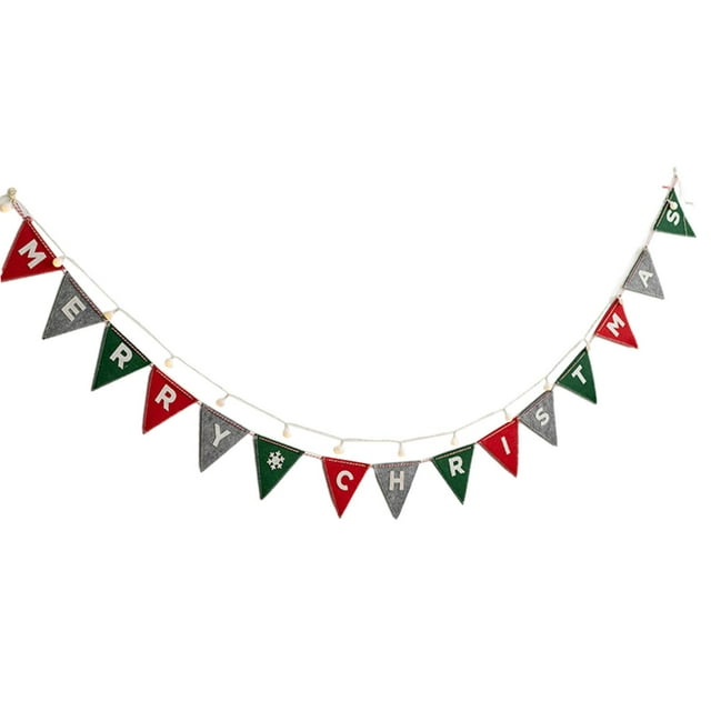 Banner de , banderines, accesorios, decoración de cortinas, telón de fondo, banderín, banderas colgantes para fiesta navideña, ventana de , Triángulo