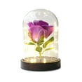 thumbnail image 1 of Amdohai LED Rose Lamp 20 LED Beads String Light 1PCS Artificial Rose Flower on Wood Base Transparent Shell Romantic Gift for Mothers' Day Valentine's Day Birthday Wedding Anniversary, 1 of 8