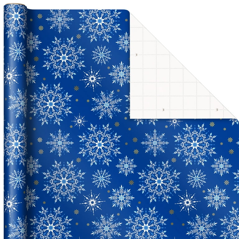 Holiday Stripes Wrapping Paper – Navy Blooms