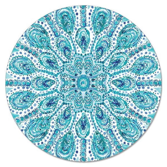 CounterArt Ocean Fantasy Tempered Glass Lazy Susan Turntable