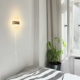 thumbnail image 4 of FSLiving Modern Wall Sconce with 5.9ft Plug-in Cord White Acrylic with Colorful Mosaic Stone Handmade Wall Light For Bedside Store Office,3000K Warm White,Customizable - 1 Pack, 4 of 7