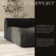 thumbnail image 7 of Boneless 3-Seater Modular Couch with Chaise, L-Shaped Teddy Sofa for Living Room, No Assembly Grey, 7 of 7