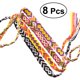 thumbnail image 1 of 8 pulseras trenzadas coloridas hechas a mano, de hilo tejido, para muñeca y tobillo, para mujer y niña (color aleatorio), 1 of 7